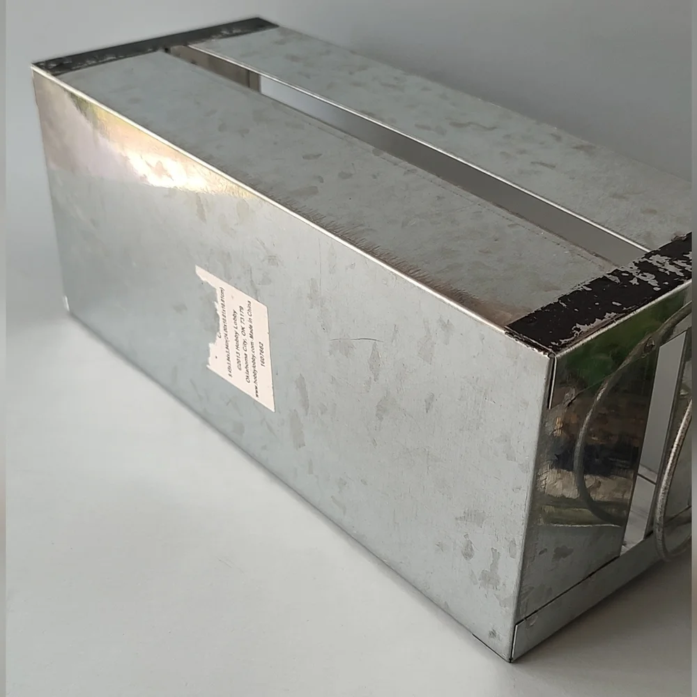 Tray Galvanized Square With Handle  New Out Tags